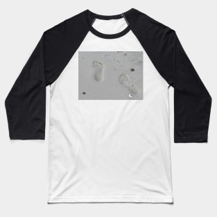 Foot Prints in the sand Baseball T-Shirt